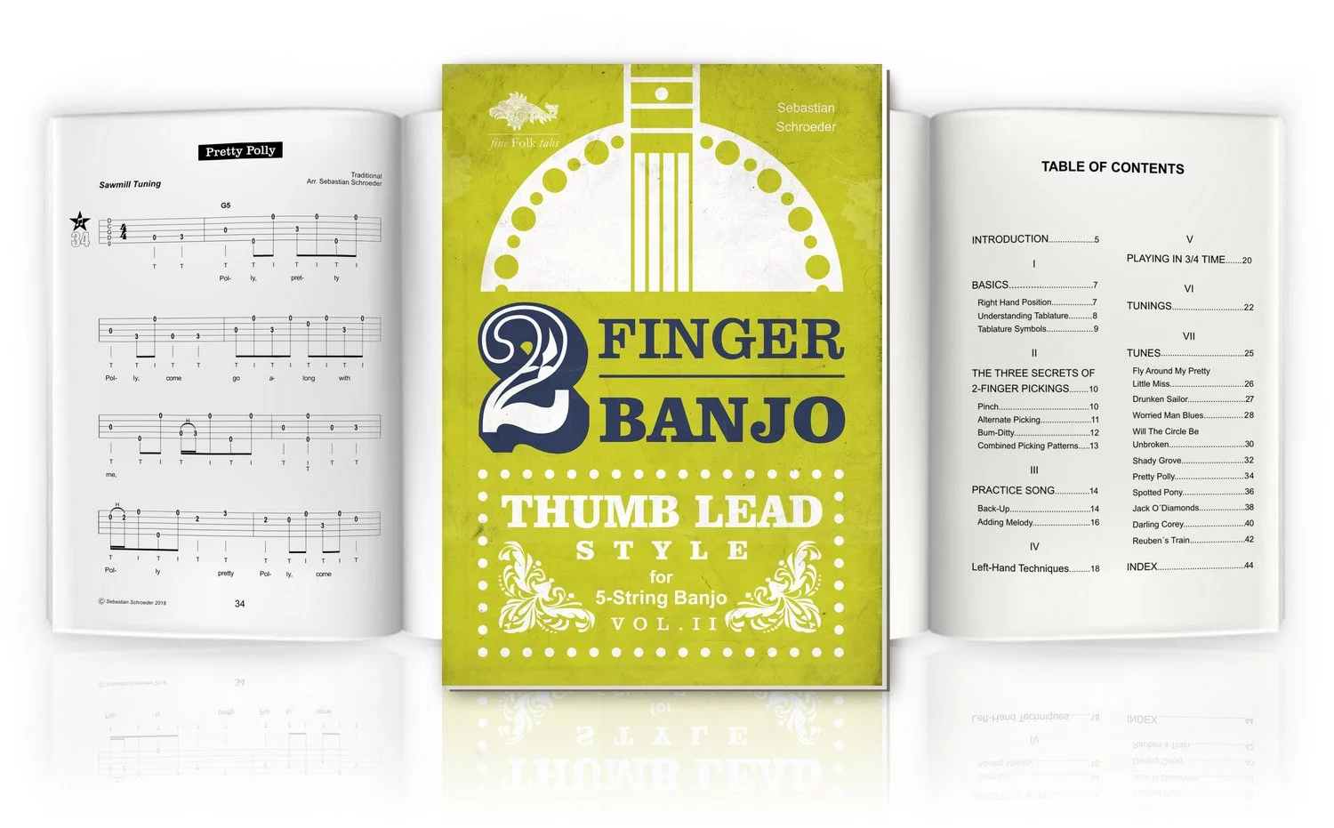 Aufgeschlagenes buch engl.